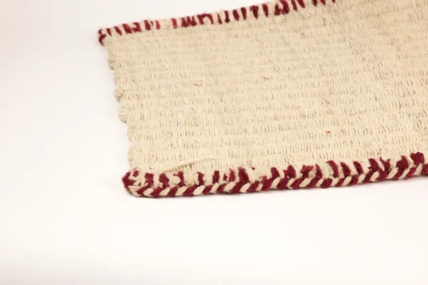 Heritage Comfort Small White Rug with Red Trim - Image 2
