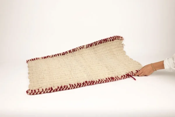 Heritage Comfort Small White Rug with Red Trim - Image 3