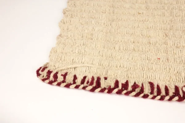Heritage Comfort Small White Rug with Red Trim - Image 10