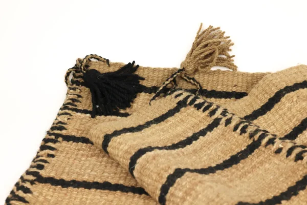 Heritage Comfort Small Cream Rug with Black Stripes - Image 4