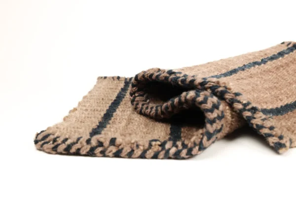 Heritage Comfort Small Brown Rug with Black Stripes - Image 2