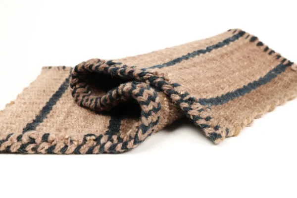 Heritage Comfort Small Brown Rug with Black Stripes - Image 3