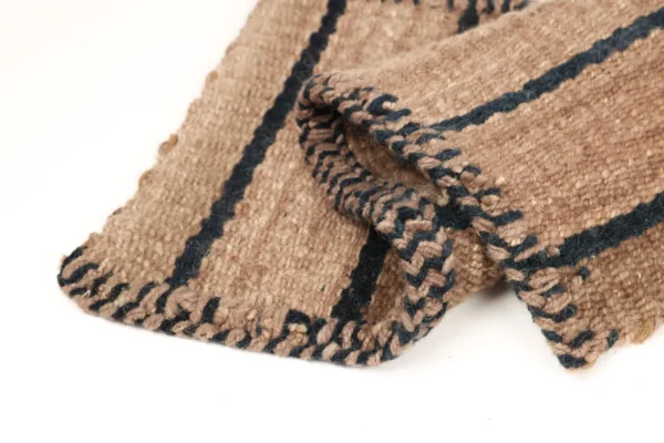 Heritage Comfort Small Brown Rug with Black Stripes - Image 6