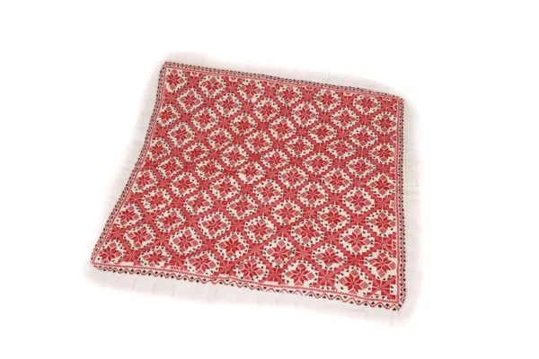 Bedouin Designs Cushion Cover with Red and Blue Embroidery - Image 6
