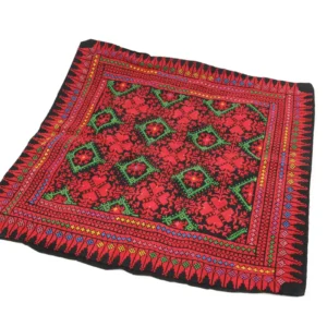 Bedouin Designs Cushion Cover with Red, Green, and Multicoloured Detail