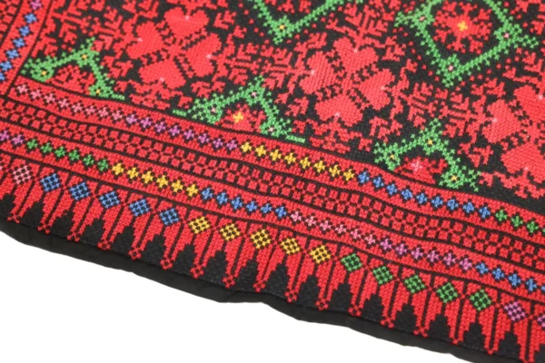 Bedouin Designs Cushion Cover with Red, Green, and Multicoloured Detail - Image 3