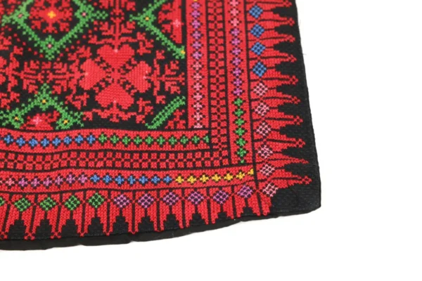 Bedouin Designs Cushion Cover with Red, Green, and Multicoloured Detail - Image 4