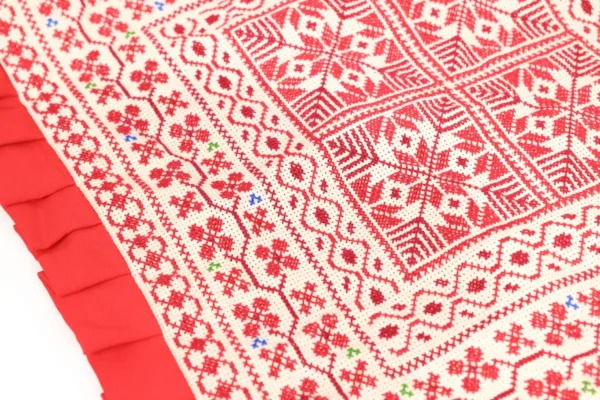 Bedouin Designs Cushion Cover with Red Trim and Patterns - Image 4