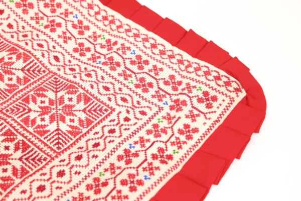 Bedouin Designs Cushion Cover with Red Trim and Patterns - Image 5