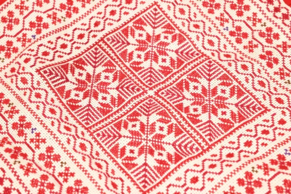Bedouin Designs Cushion Cover with Red Trim and Patterns - Image 6