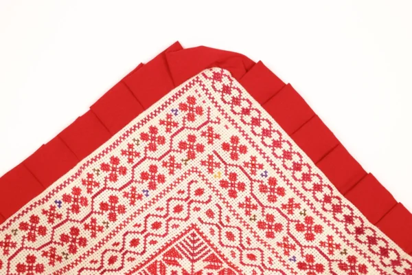 Bedouin Designs Cushion Cover with Red Trim and Patterns - Image 7
