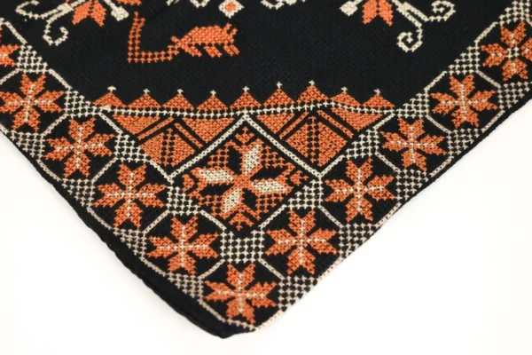 Bedouin Designs Cushion Cover with Orange and White Patterns - Image 3