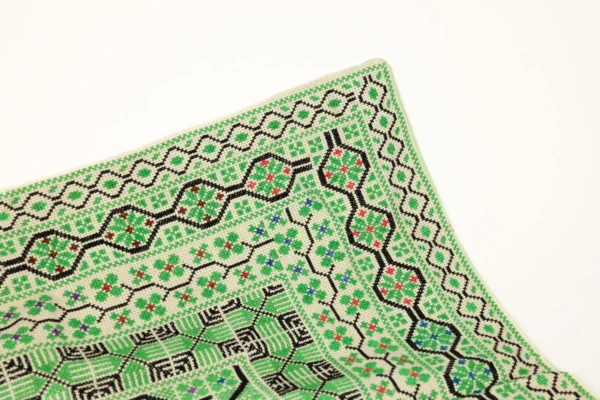Bedouin Designs Cushion Cover with Green and Black Detailing - Image 5