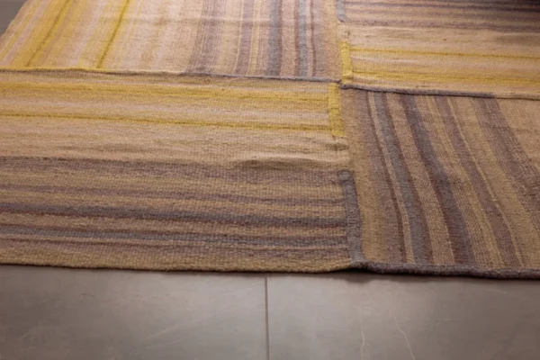 Heritage Comfort Cream Rug with Colourful Stripes - Image 3