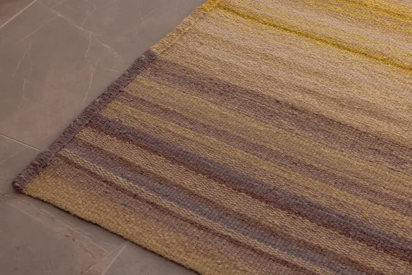 Heritage Comfort Cream Rug with Colourful Stripes - Image 5