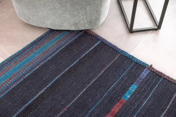 Heritage Comfort Blue Rug with Red and Light Blue Detailing - Image 6